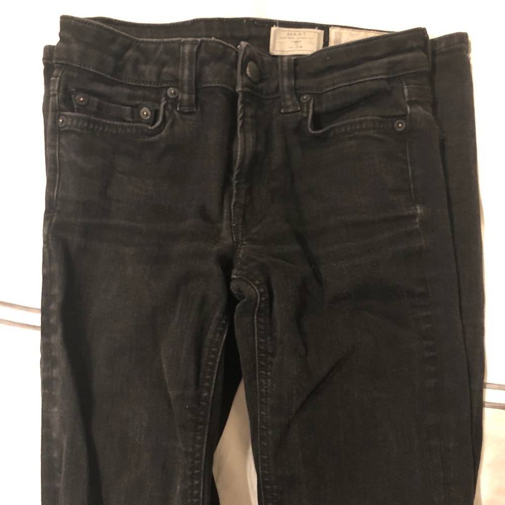 Black AllSaints Mast Low Rise Skinny Fit - 24